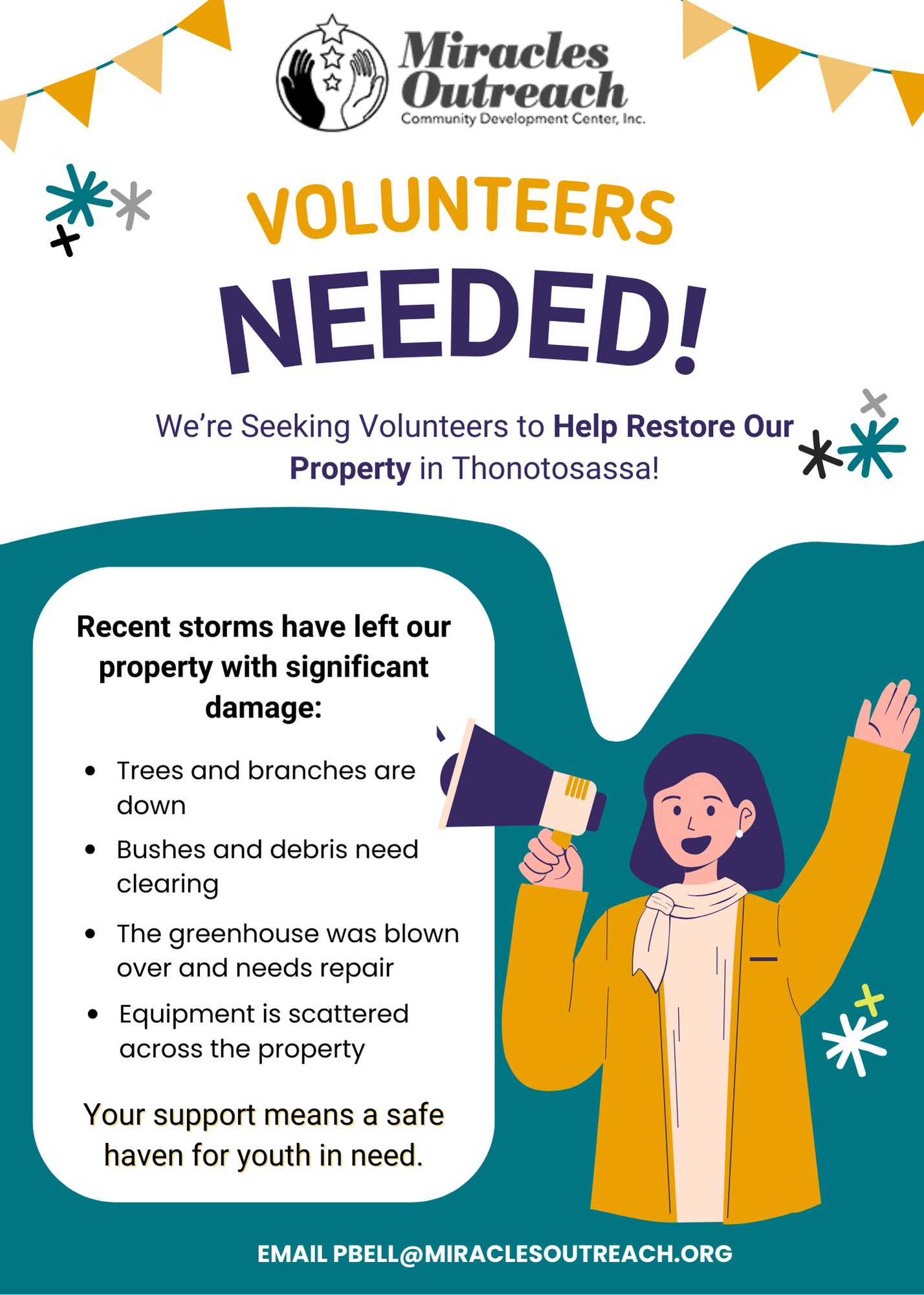 We’re Seeking Volunteers to Help Restore Our Property in Thonotosassa!